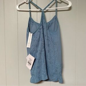 NWT Fabletics Blue Floral Chelsea Seamless Tank - XS/2-4